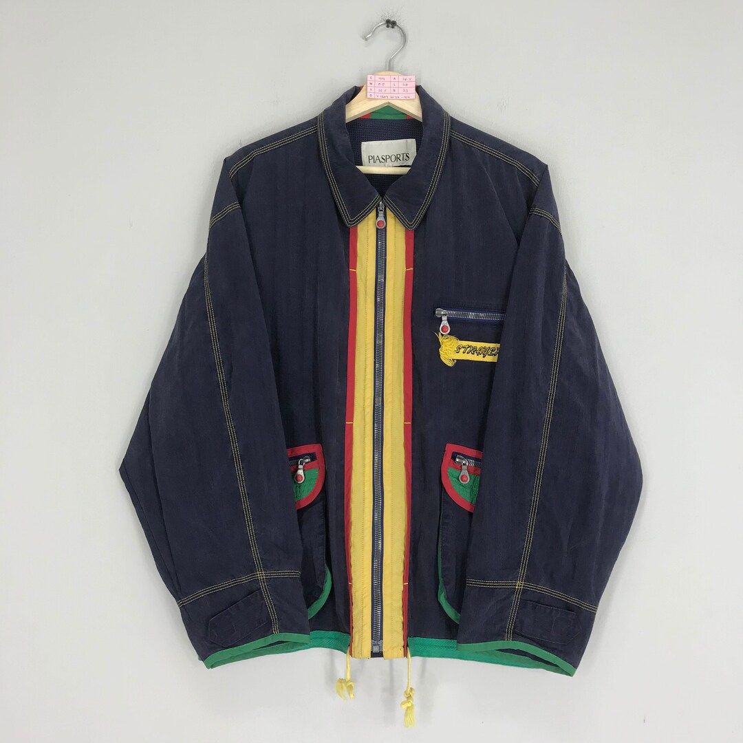 90's PIA SPORTS XLサイズ switching jacket Vintage 90s Pia Sport Winter Jacket Blue Three Pocket