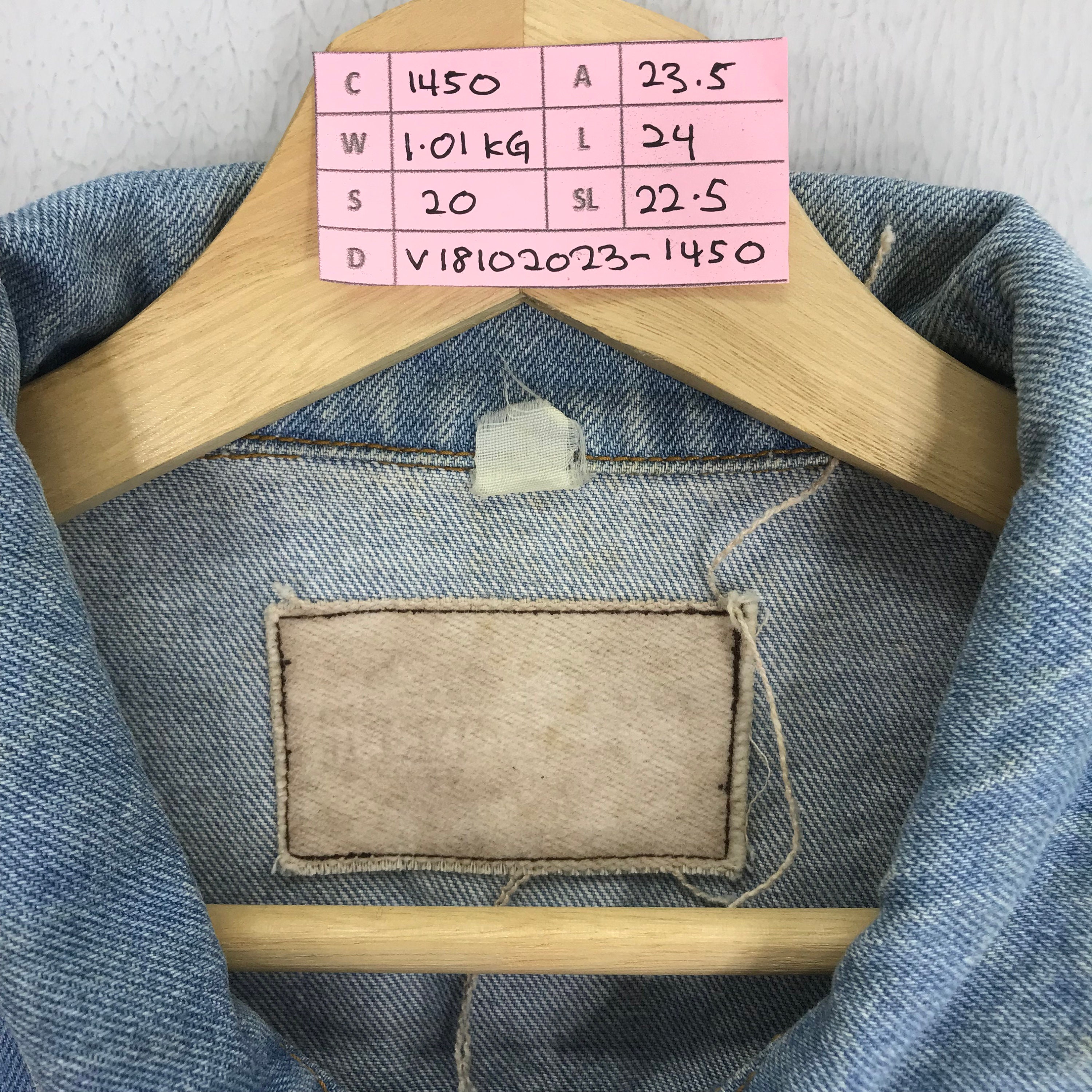Vintage 90s Denim Jeans Trucker Jacket Type 3 Style Denim Faded