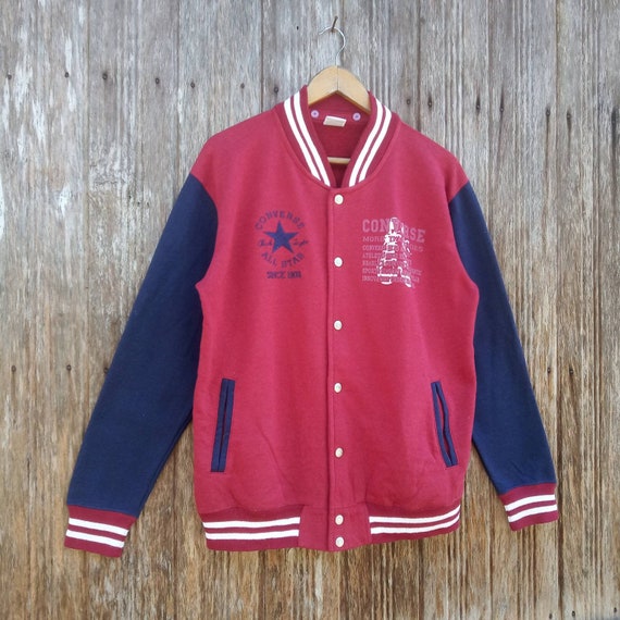 Rare!! Converse Varsity Jacket Snap Button Style … - image 3