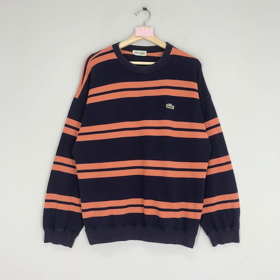 Vintage 90s Lacoste Border Stripes Sweatshirts Lacost… - Gem