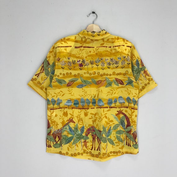 Vintage Designer Novelty Baroque Shirt Polyester … - image 2