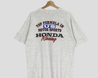 Vintage 90s Honda Racing Team F1 White Tshirt Medium Honda Racing Vintage 90s Honda Racing Team F1 White Tshirt Medium Honda Racing