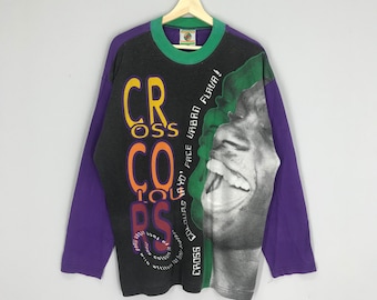 Maglietta promozionale Big Face Hip Hop Urban Flava degli anni '90 Cross Colours "Ya Dig" in Yo Face, taglia XL