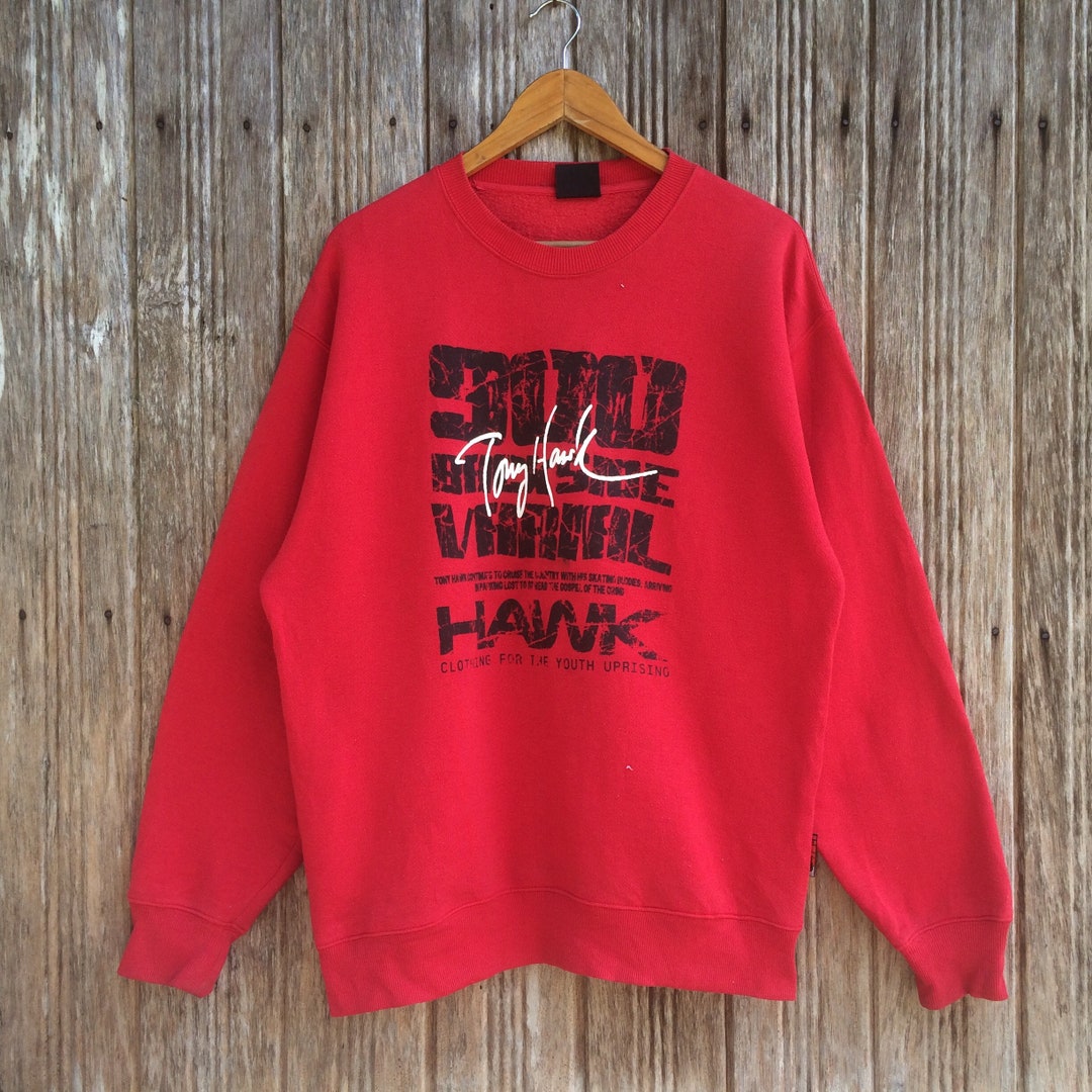 Tony Hawk Sweatshirts Pullover Skateboards Style Unisex Large Size