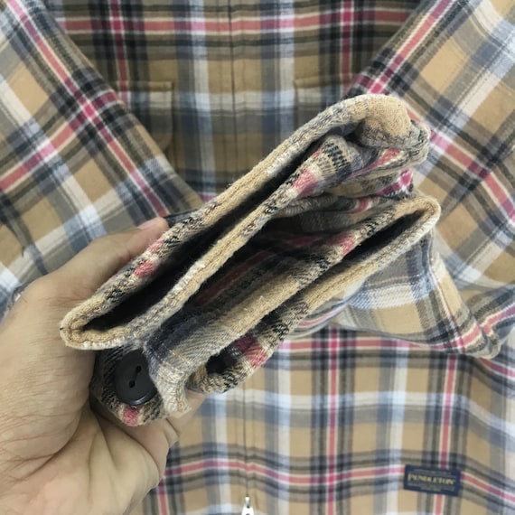 Vintage Pendleton Checkered Brown Jacket Medium P… - image 10