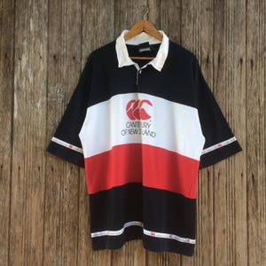 Vintage Canterbury Polo Shirt Rugby Short Sleeve Embroidery Logo