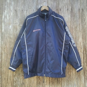Champion Products Embroidery Big Logo On Sleeve Champion Sport Windbreaker Zipper Jacket Size L