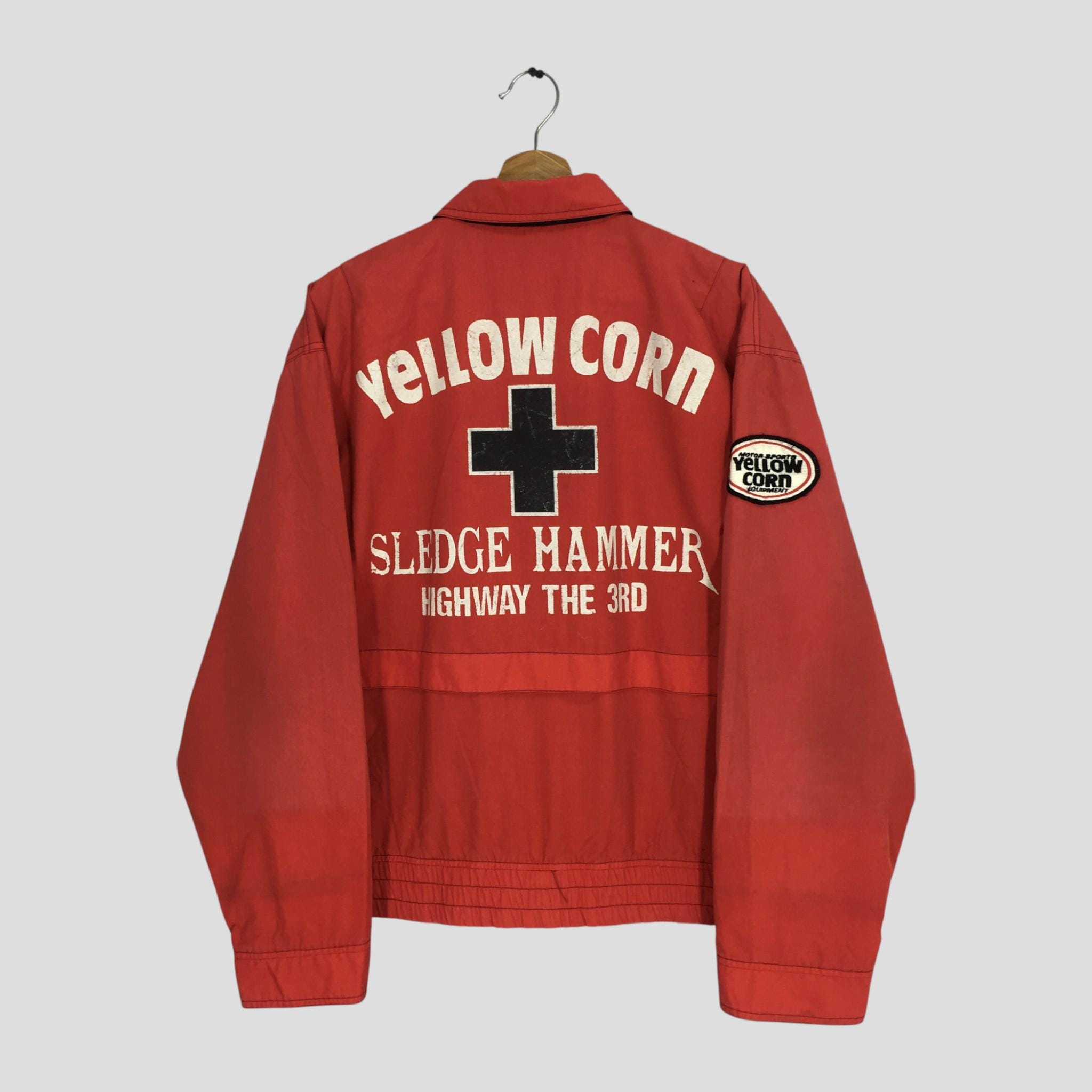YELLOW CORN SLEDGE HAMMER ジャケット 3L Vintage 90's Yellow Corn Sledge Hammer Highway the 3rd Racing