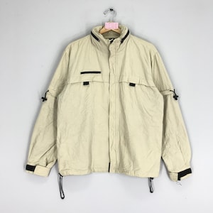 Vintage Light Jacket Outdoor Sport Zipper Double Pocket Style Windbreaker Sweater Jacket Size M