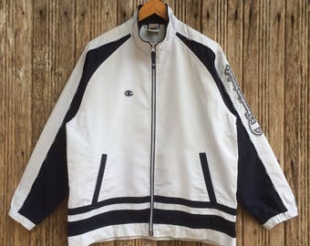 Vintage Champion Product Light Jacket Windbreaker Big Logo