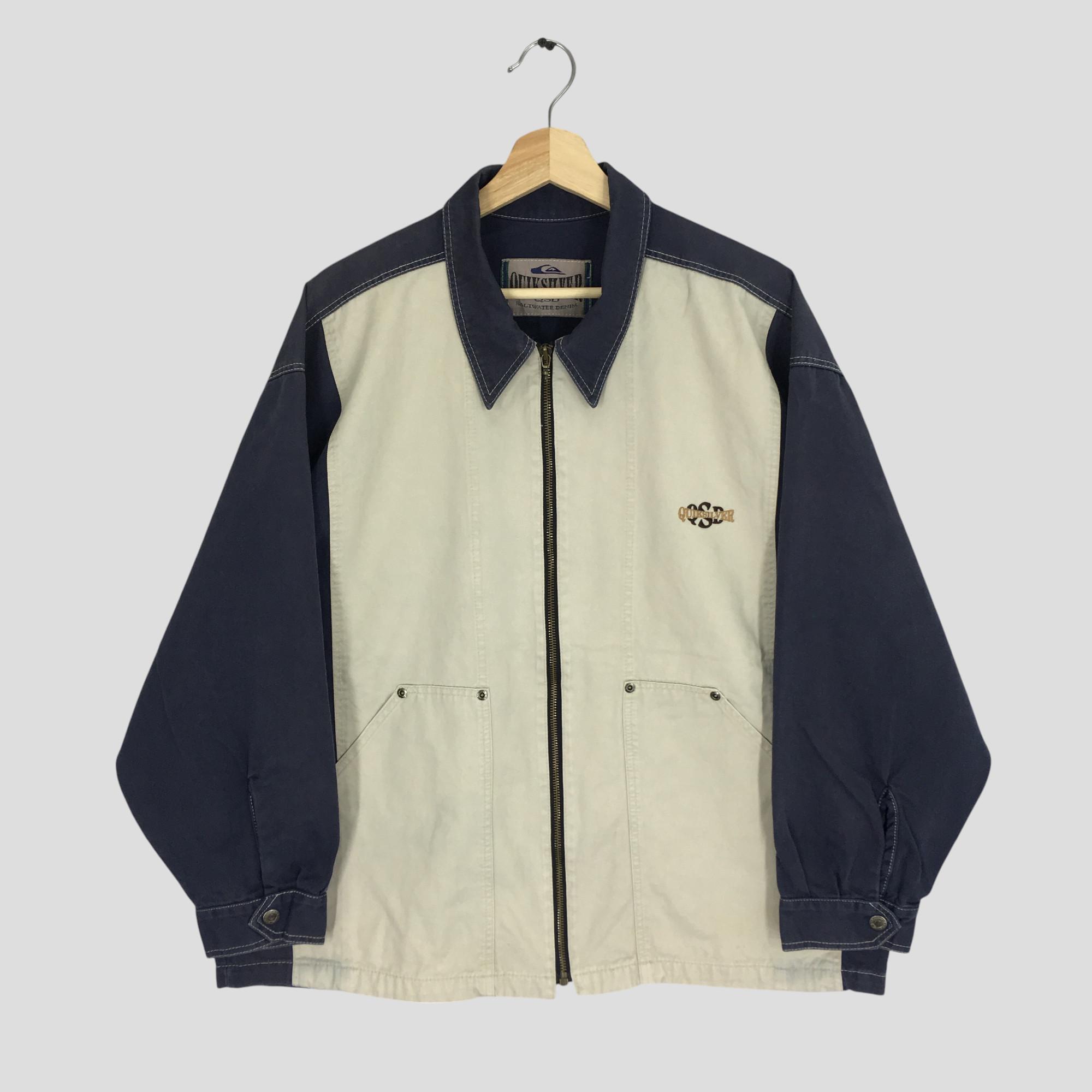 Vintage 90s Quiksilver Saltwater Denim Jacket Xlarge Quiksilver