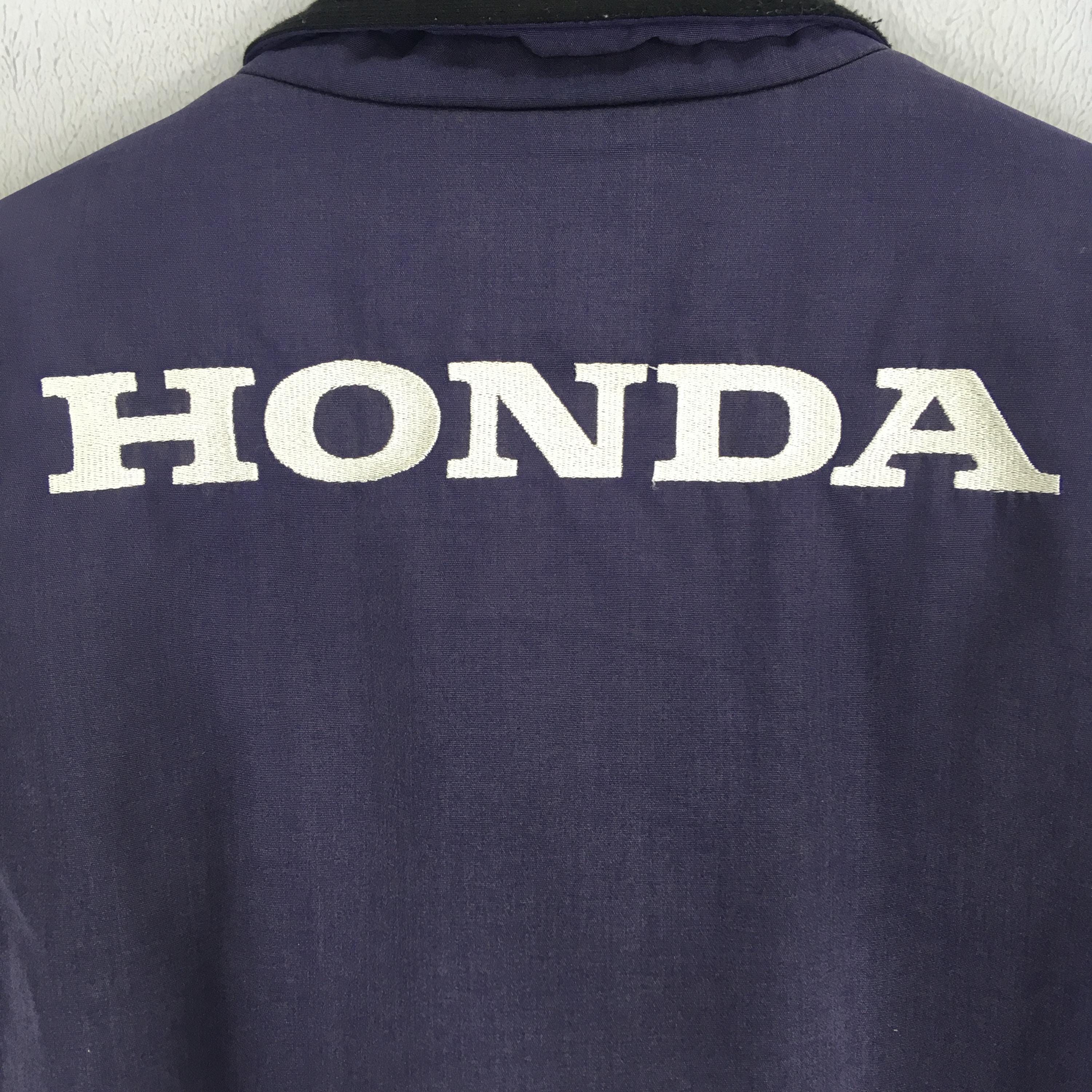 Vintage 90's Distressed Honda Motorsports Faded Blue Jacket