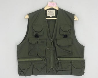 Vintage 90a LL Bean Fly Fishing Cargo Vest Size XL 