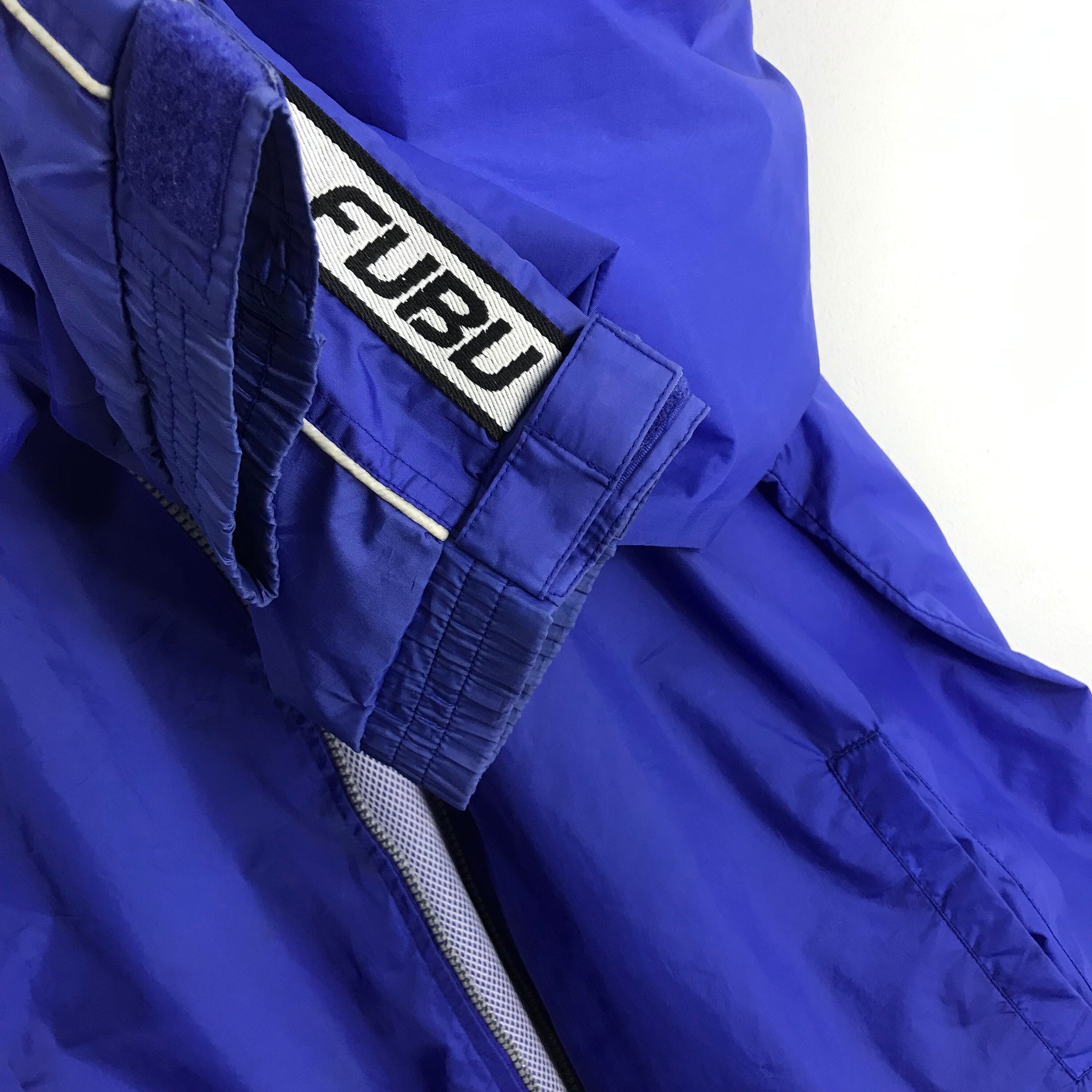 Vintage 90's Fubu Windbreaker Zipper Jacket Blue Large Fubu Hip