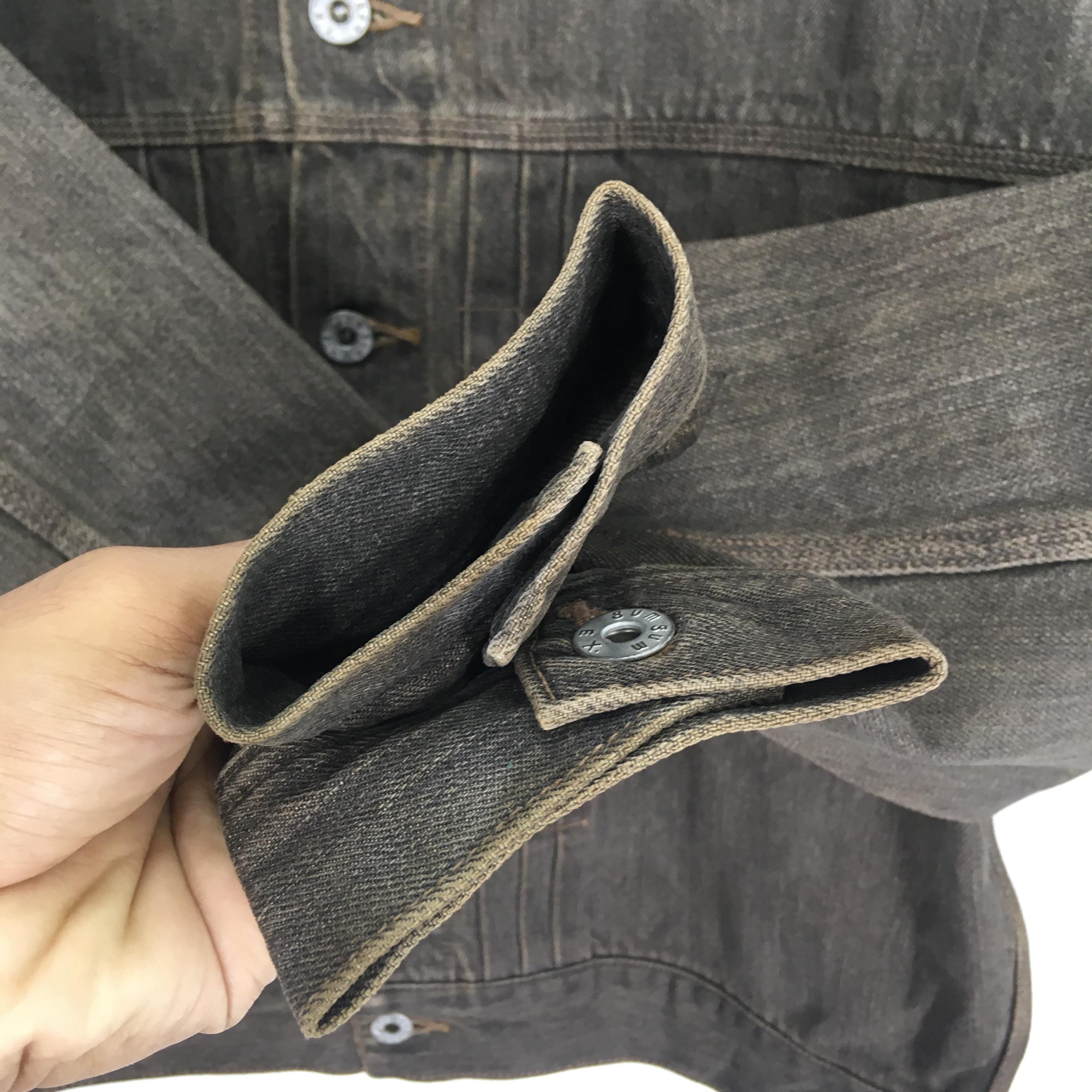 Vintage Gum Gumex Japan Denim Jeans Black Trucker Jacket Large Gum 