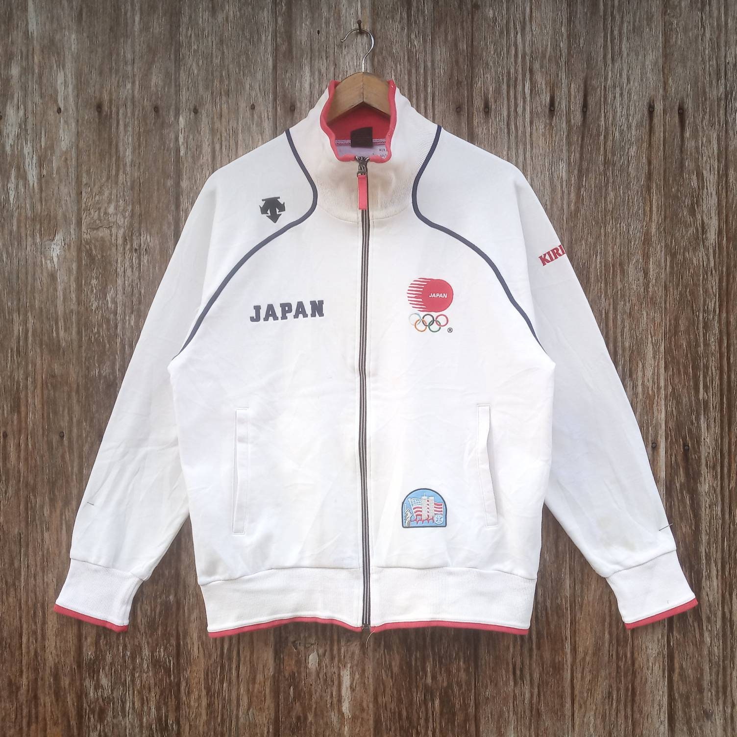 Vintage Olympic Japan Sweater Jacket Zipper by Descente Vintage Olympic Japan Sweater Jacket Zipper by Descente