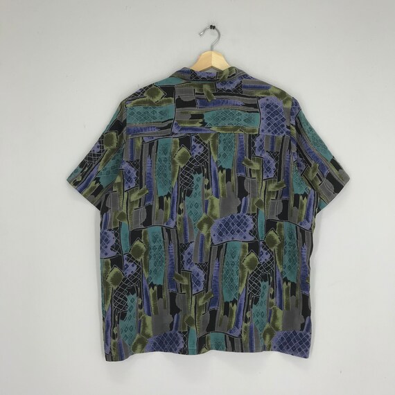 Vintage Abstract Pattern Baroque Polyester Shirt … - image 5