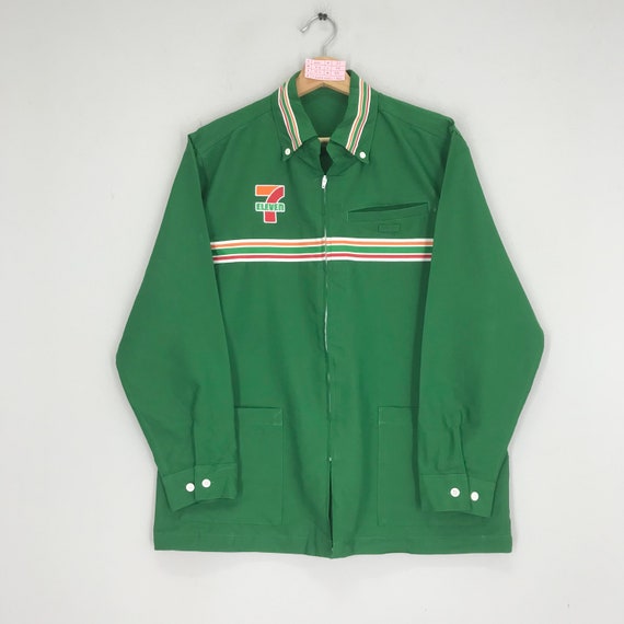 Vintage 7 Eleven Green Colour Uniform Shirt Zipper 7 Eleven Vintage 7 Eleven Green Colour Uniform Shirt Zipper 7 Eleven