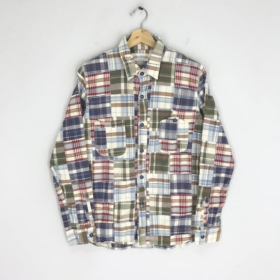 定率割引 西日本 Vintage 90's Spellbound Japan Patchwork Flannel Shirt Small ジャケット・アウター