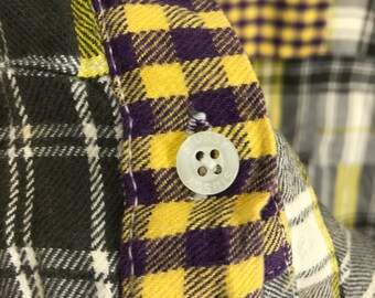 トップス 90s OLD STUSSY putchwork check shirt Vintage Stussy Patchwork Pattern Checkered Flannel Shirt