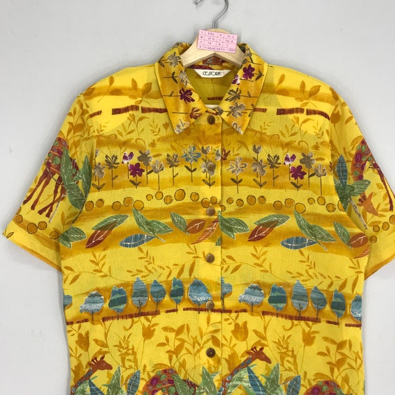 Vintage Designer Novelty Baroque Shirt Polyester … - image 3