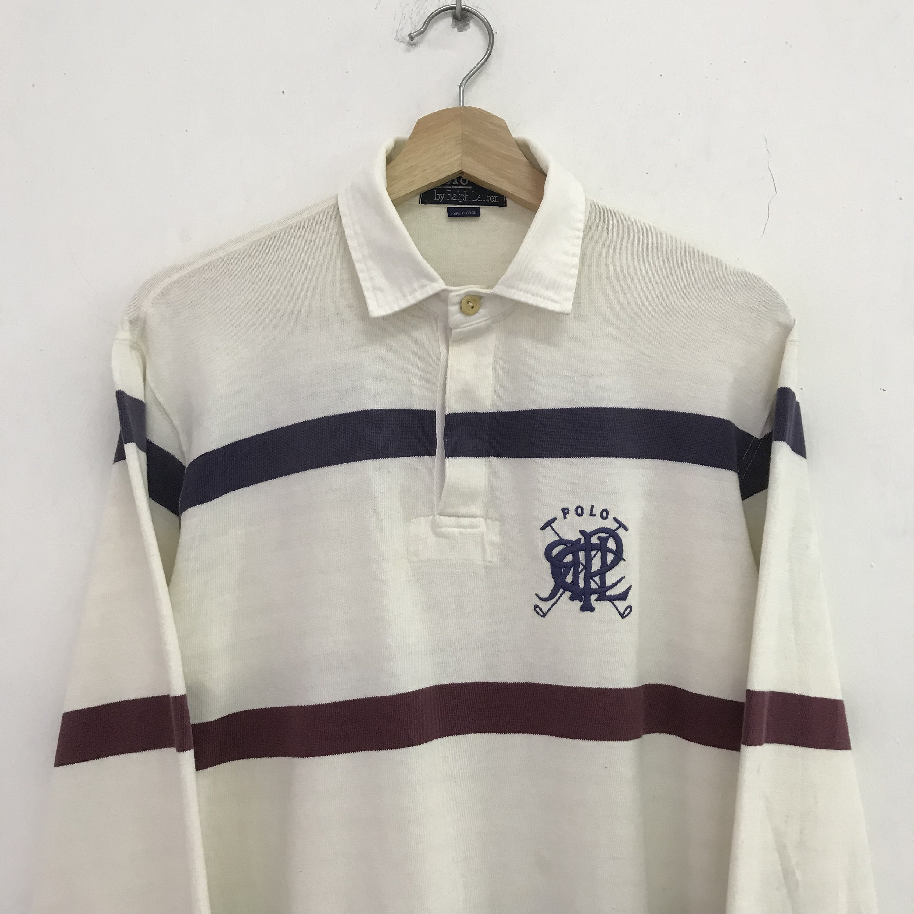 Vintage 90s Polo Ralph Lauren Multicolor Striped Polo Rugby Shirt