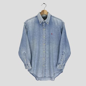Vintage 90s Polo Country Ralph Lauren Jeans Shirt Small Polo Pony