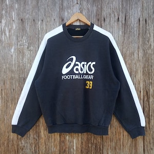 ASICS Football Gear Big Logo Asics Sport Embroidery Logo Sweatshirts Large size