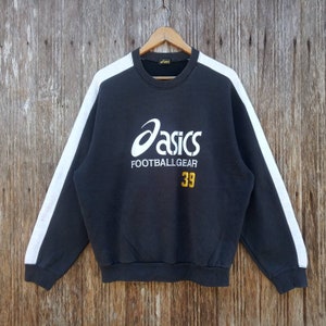 ASICS Football Gear Big Logo Asics Sport Embroidery Logo Sweatshirts Large size