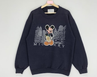 Vintage 90's Mickey Mouse Disney Cartoon Sweater Mickey Mouse Sweatshirt Pullover Walt Disney Mickey Cartoon Crewneck Size M