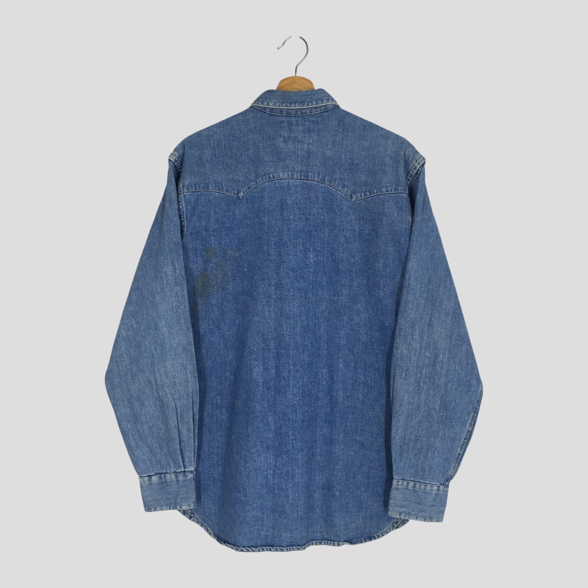 Vintage 90's Polo Ralph Lauren Blue Jeans Shirt Large Polo Ralph