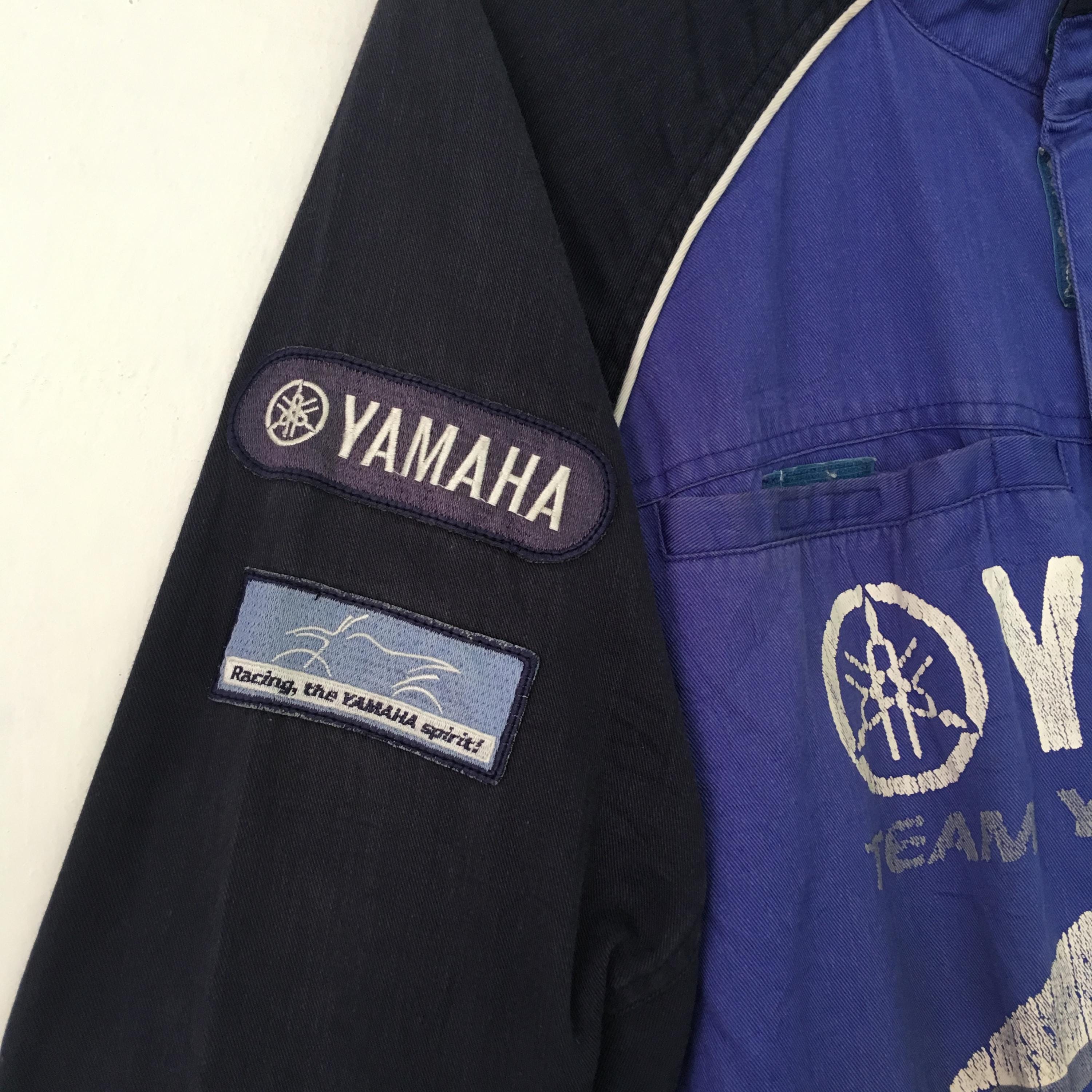 Vintage 90s Distressed Yamaha Japan Racing Team Blue Coveralls