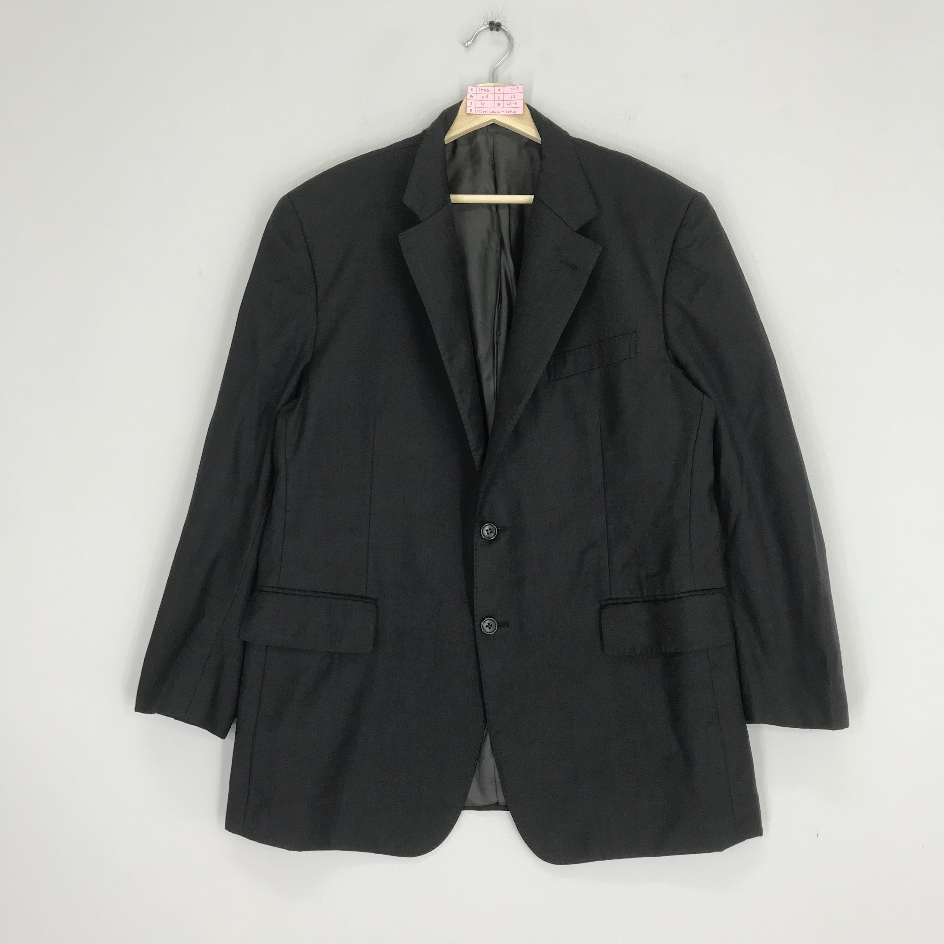 Rare!! Vitale Barberis Canonico Blazer Jacket Wool Black