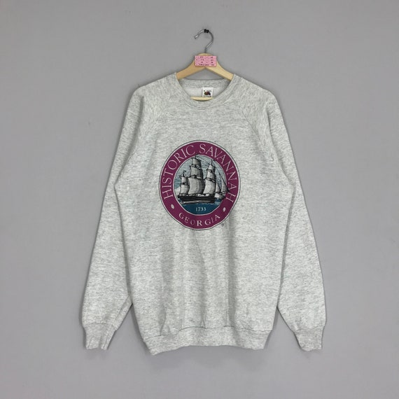 Vintage 90s Historic Savannah Georgia Logo Sweatshirt… - Gem