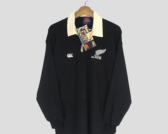 Vintage 90s Distressed Canterbury New Zealand All Blacks Rugby