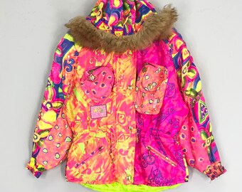 Vintage FILA Italian SKI Team Multicolored Jacket Size M-l