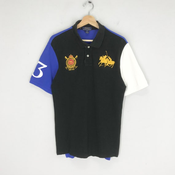 Polo Ralph Lauren Rugby Shirt Blue Black Medium Polo Ralph