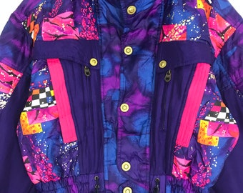 Vintage 90's Windex Ski Wear Jacket Colorblock Skiing