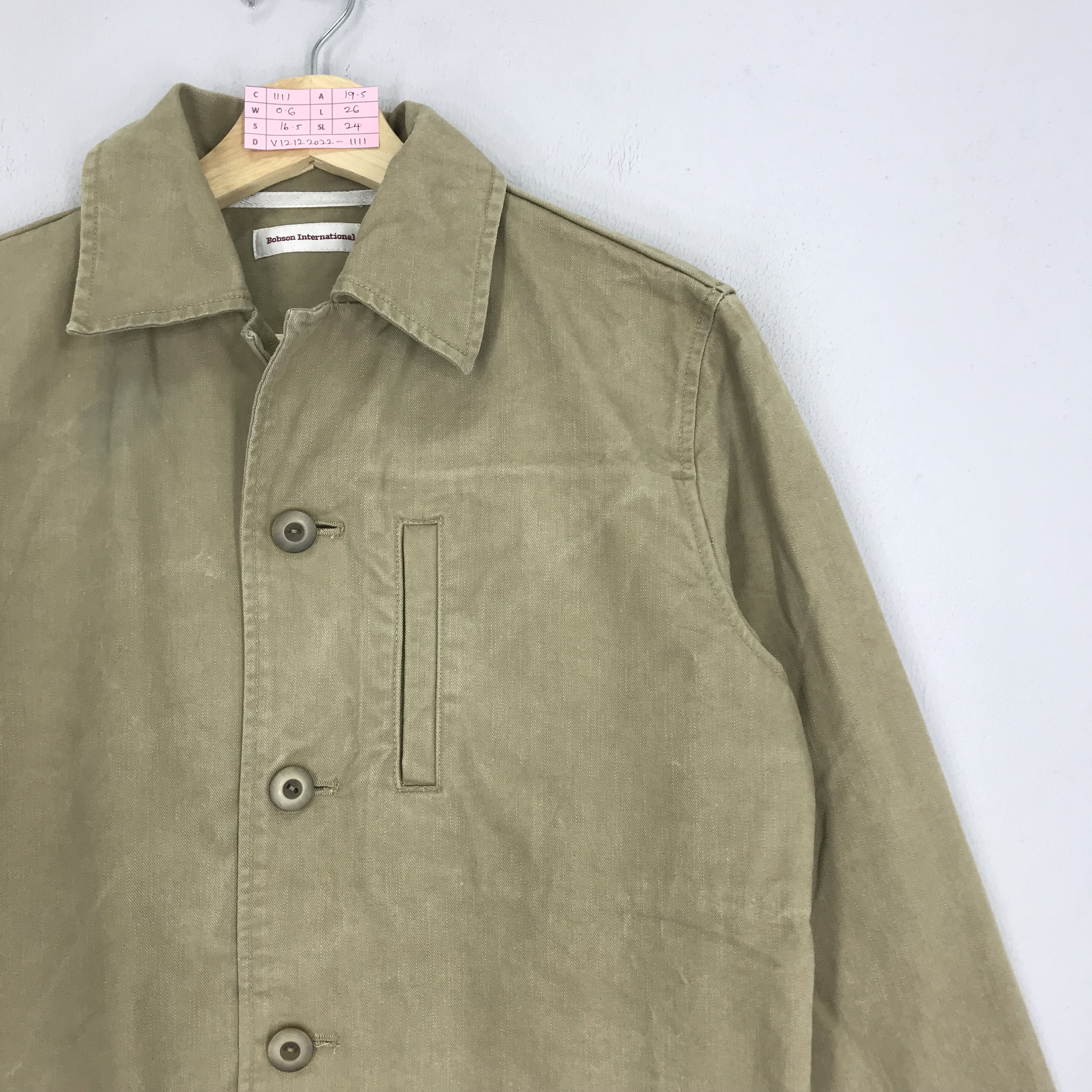 Vintage 90s Bobson Denim Jacket Jeans Workers Brown Bobson