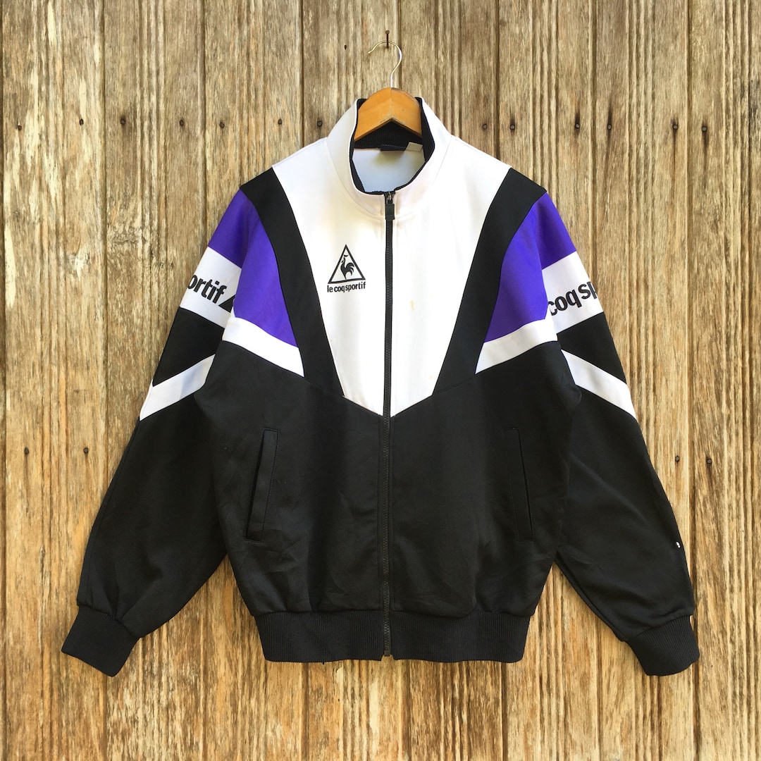 Vintage Le Coq Sportif Colourblock Sweater Jacket Unisex Medium