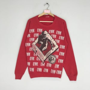 Vintage 90s University New Mexico Sweatshirt New Mexico Sweater New Mexico Crewneck Red University New Mexico Lobos UNM Pullover Size M