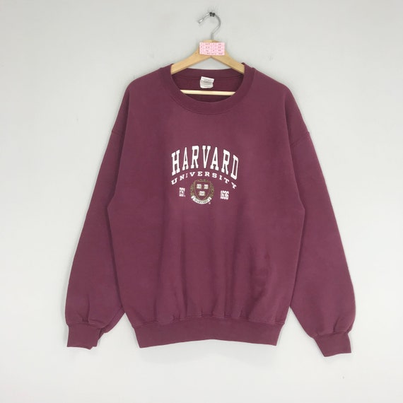 Vintage University Harvard Sweatshirt Harvard Sweater Harvard University Crewneck University Harvard Crimson Pullover Harvard Jumper Size M Etsy