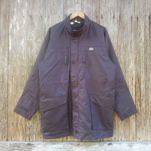 Rare!! Lacoste Long Jacket Embroidery Logo Lacoste Jacket Size L