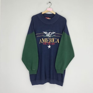 Vintage Venezia Jeans Sweatshirt Venezia Jeans Sweater Venezia Jeans Embroidery Logo Crewneck Venezia Pullover Colorblock Jumper Size M