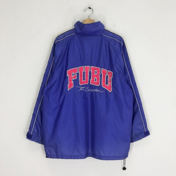 Vintage 90's Fubu Windbreaker Zipper Jacket Blue Large Fubu Vintage 90's Fubu Windbreaker Zipper Jacket Blue Large Fubu