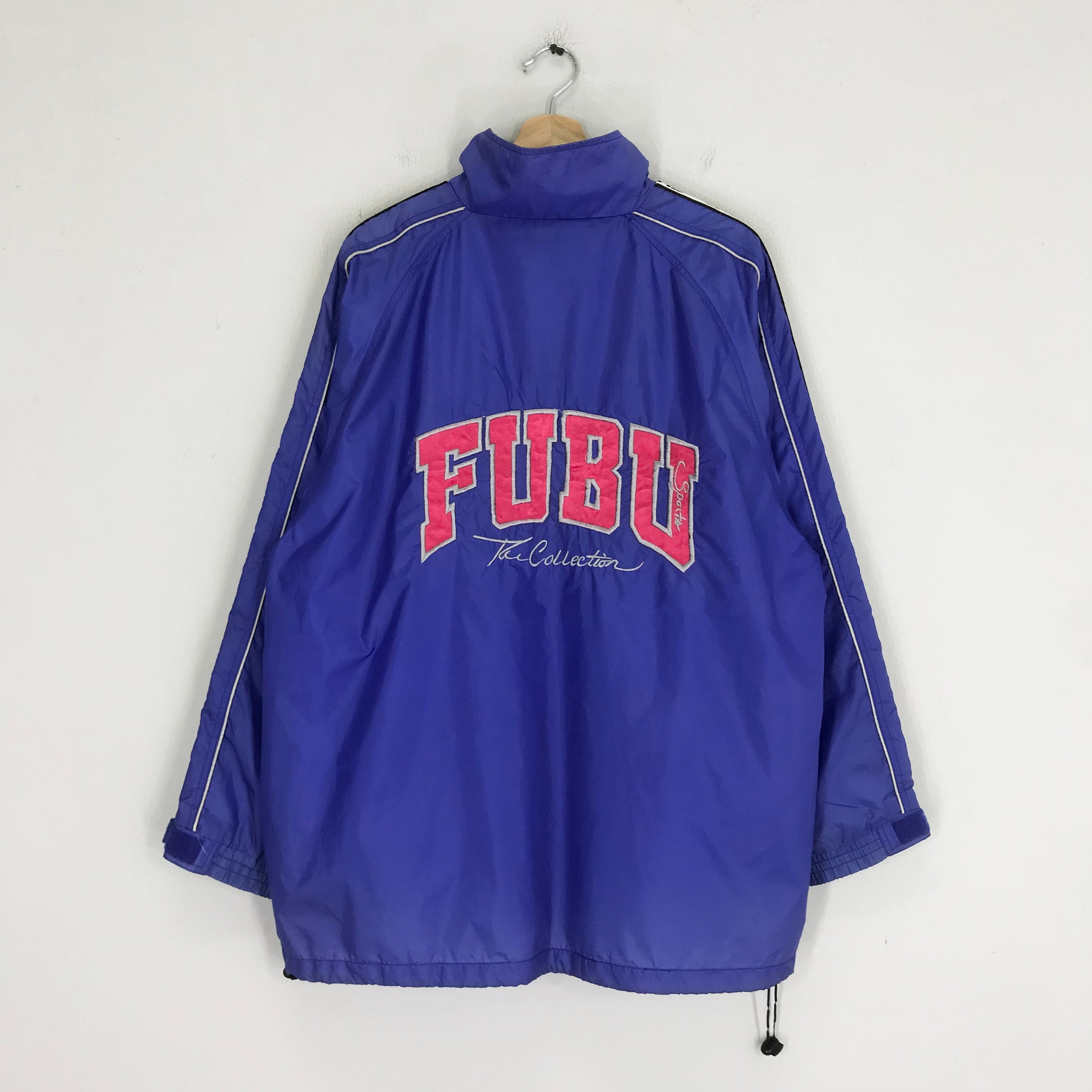 Vintage 90's Fubu Windbreaker Zipper Jacket Blue Large Fubu Vintage 90's Fubu Windbreaker Zipper Jacket Blue Large Fubu