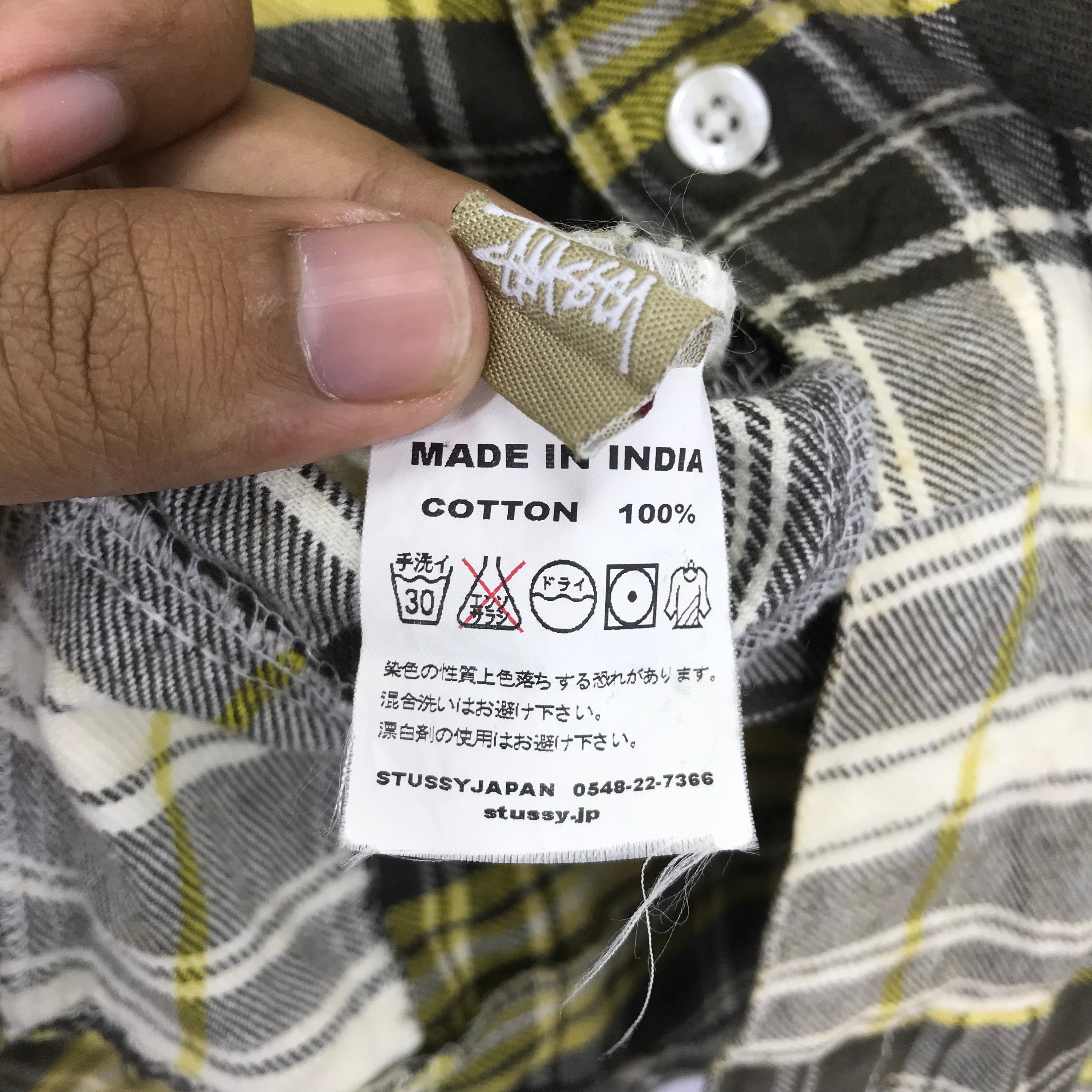Vintage Stussy Patchwork Pattern Checkered Flannel Shirt