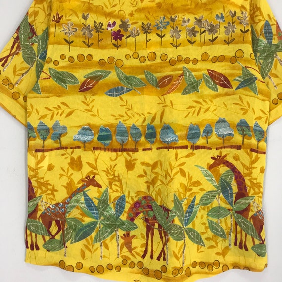 Vintage Designer Novelty Baroque Shirt Polyester … - image 7