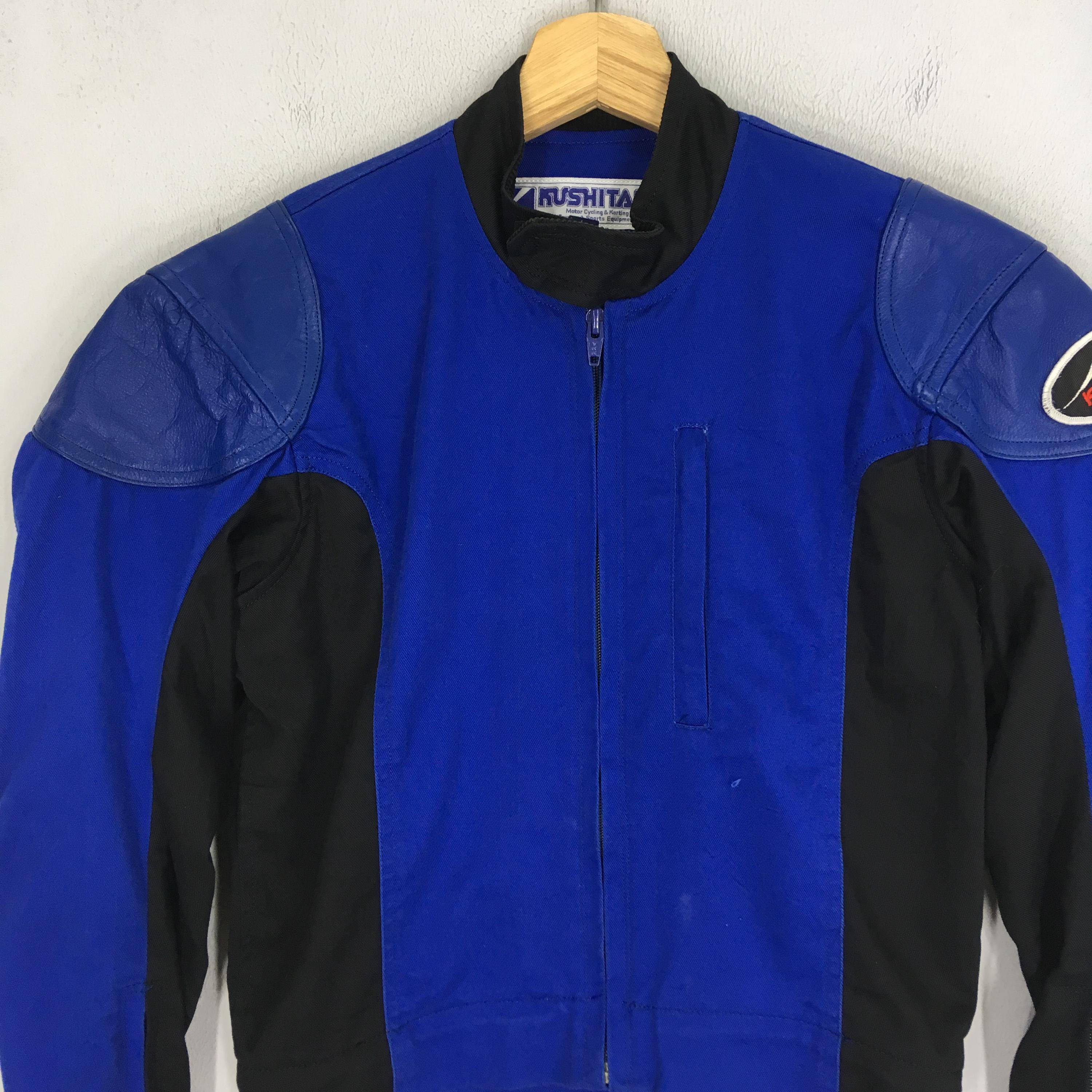 Vintage 90's Kushitani Hamamatsu Motorsport Blue Riding Zipper