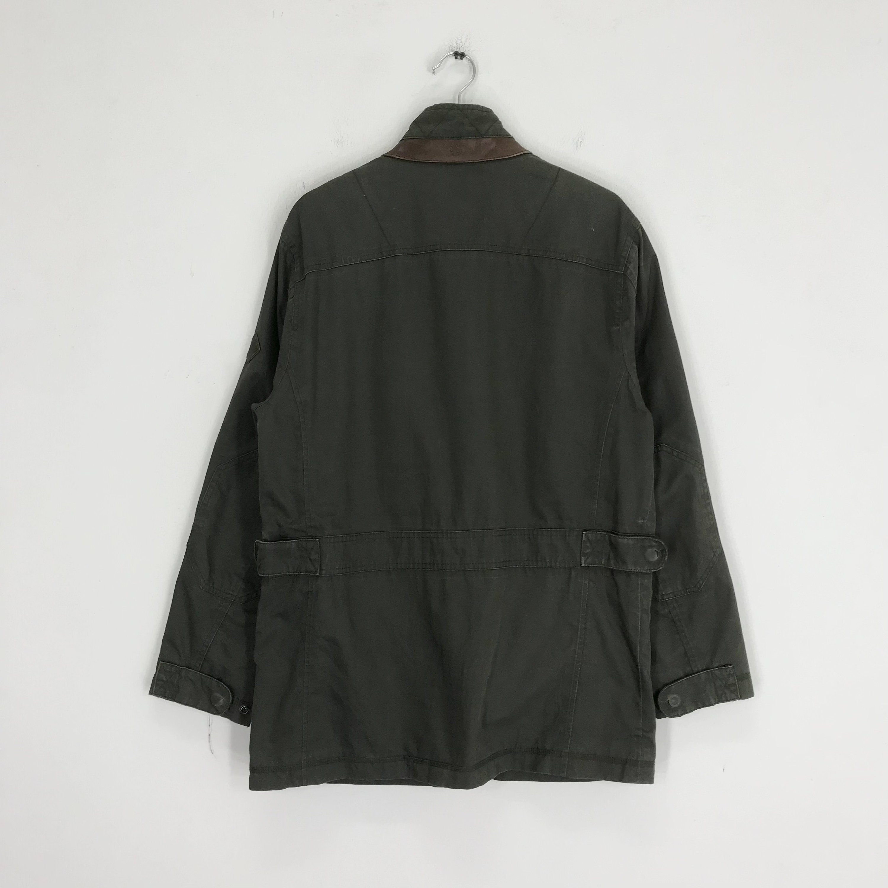 Vintage Timberland Waterproof Field Denim Jacket Green Timberland